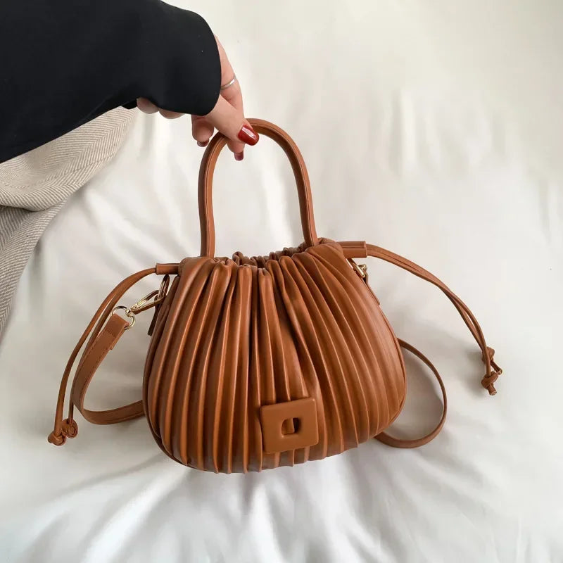 Sac à bandoulière Design de marque de mode pour femmes 2025 sac à main à bandoulière Vintage de luxe sac fourre-tout décontracté sac seau en cuir PU