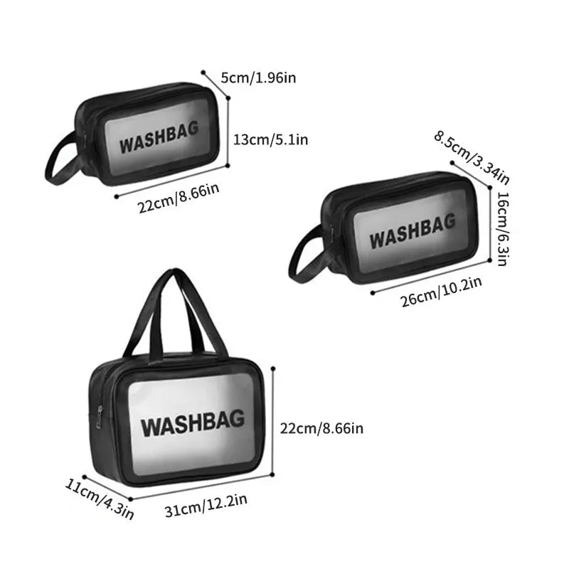 Sac de maquillage  givré Semi-Transparent