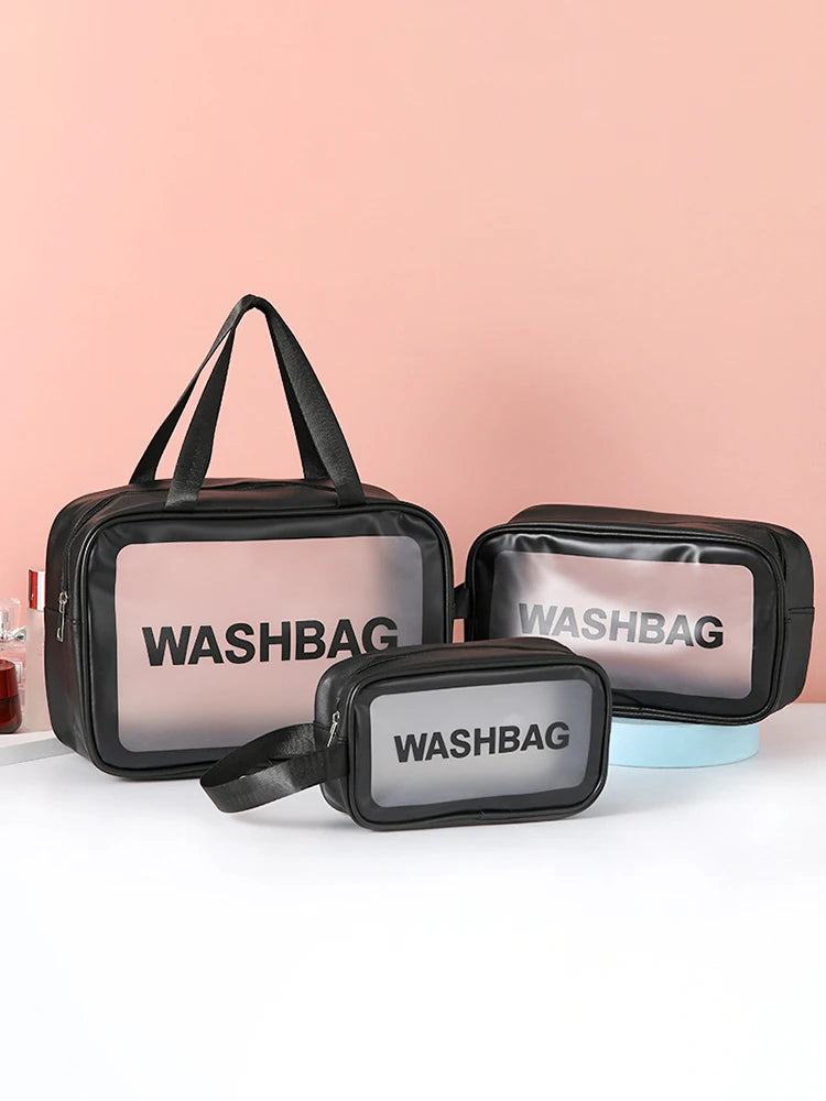 Sac de maquillage  givré Semi-Transparent