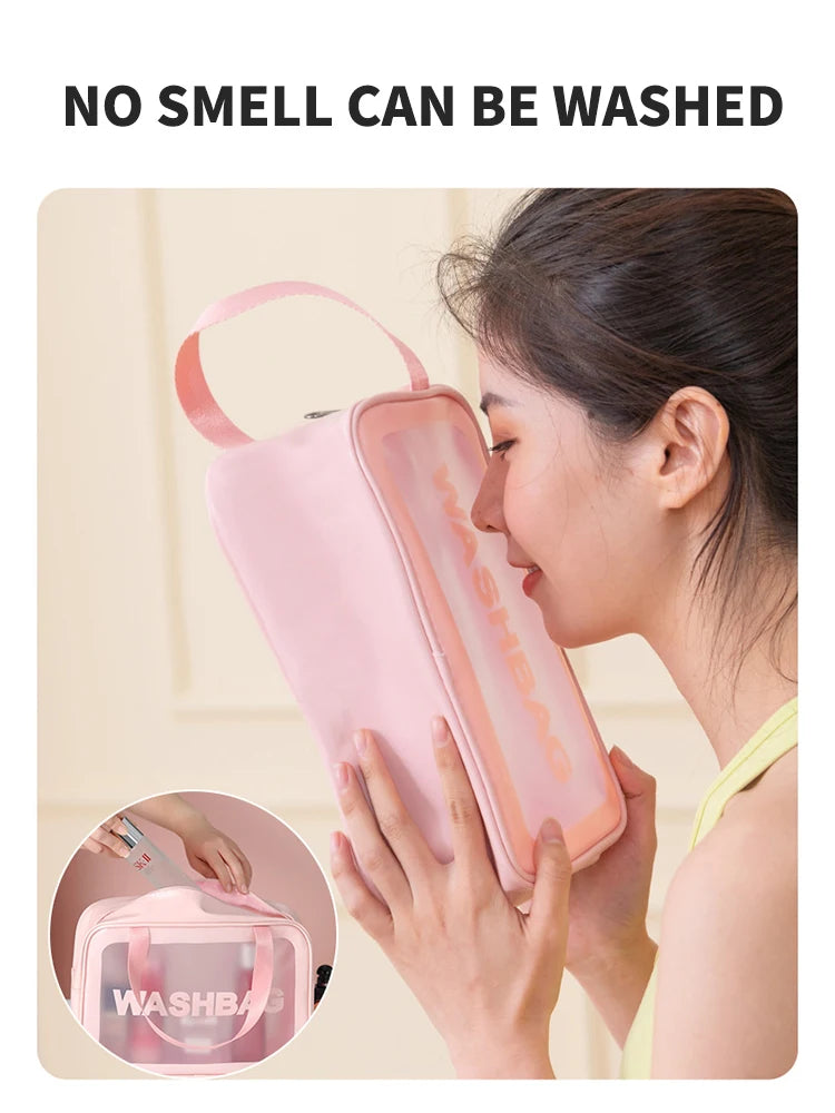 Sac de maquillage  givré Semi-Transparent